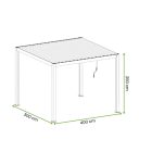 Sun primary 3x4 m antracit terasz pergola
