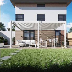 fehér terasz pergola