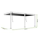SUN DELUX Wall 3,6x5,3 m fehér terasz pergola