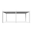 SUN DELUX PRO motoros + Led világítás 4x6 m kerti terasz pergola fehér