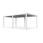 SUN DELUX PRO motoros + Led világítás 4x6 m kerti terasz pergola fehér