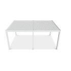 SUN DELUX PRO motoros + Led világítás 4x6 m kerti terasz pergola fehér