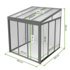 Télikert 3x3 méteres antracit