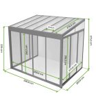 Télikert 3x4 méteres antracit