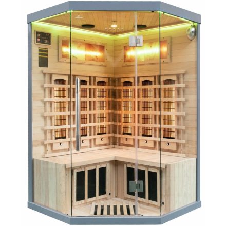 Sundum Solea 2 személyes szürke infravörös sarokszauna