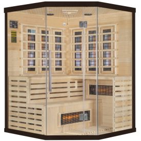 Sundum Solea 4 személyes Infravörös Sarok Szauna Fekete