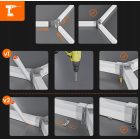 Hexagon LED hatszögletű mennyezeti panel lámpa világítás garázsműhelyhez 298x209cm