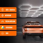 Hexagon LED lámpa hatszögletű méhsejt mennyezeti panel világítás garázsműhelyhez 522 x 298 cm