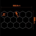 Hexagon LED lámpa hatszögletű méhsejt mennyezeti panel világítás garázsműhelyhez 522 x 298 cm