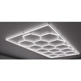   Hexagon LED hatszögletű lámpa mennyezeti panel világítás garázsműhelyhez 484 x 243 cm