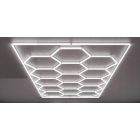 Hexagon LED hatszögletű lámpa mennyezeti panel világítás garázsműhelyhez 484 x 243 cm