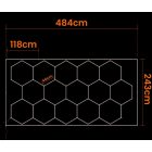 Hexagon LED hatszögletű lámpa mennyezeti panel világítás garázsműhelyhez 484 x 243 cm