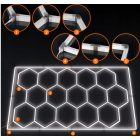 Hexagon LED hatszögletű lámpa mennyezeti panel világítás garázsműhelyhez 484 x 243 cm