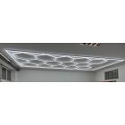 Hexagon LED hatszögletű lámpa mennyezeti panel világítás garázsműhelyhez 484 x 243 cm