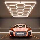 Hexagon LED hatszögletű lámpa mennyezeti panel világítás garázsműhelyhez 484 x 243 cm
