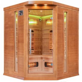 Sundum Classic 3 személyes WiFi sarokszauna barna