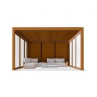 SUNLuxe Terasz Pergola 4 x 4 m fa LED-del és elektromos tetővel