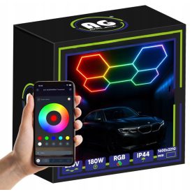 Hexagon RGB LED hatszögletű mennyezeti panel lámpa 