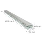 Hermetikus lámpatest 120 cm-es lámpa + 2db LED fénycső 6000K garázsokba