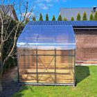 Polikarbonát üvegház 250x205 antracit acél