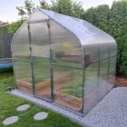 Polikarbonát üvegház 250x205 antracit acél