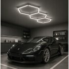 Hexagon LED hatszögletű mennyezeti panel világítás barbershopokba 