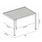 SUN ELEGANCE WALL 3x4 m fehér terasz pergola