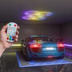 Hexagon RGB LED hatszögletű mennyezeti panel lámpa világítás garázsműhelyhez + App távirányító