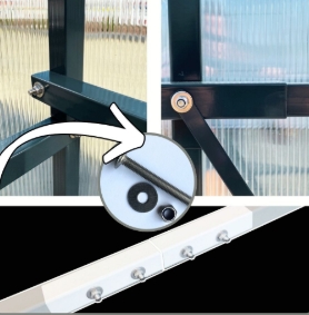 polikarbonat üvegház csavarok